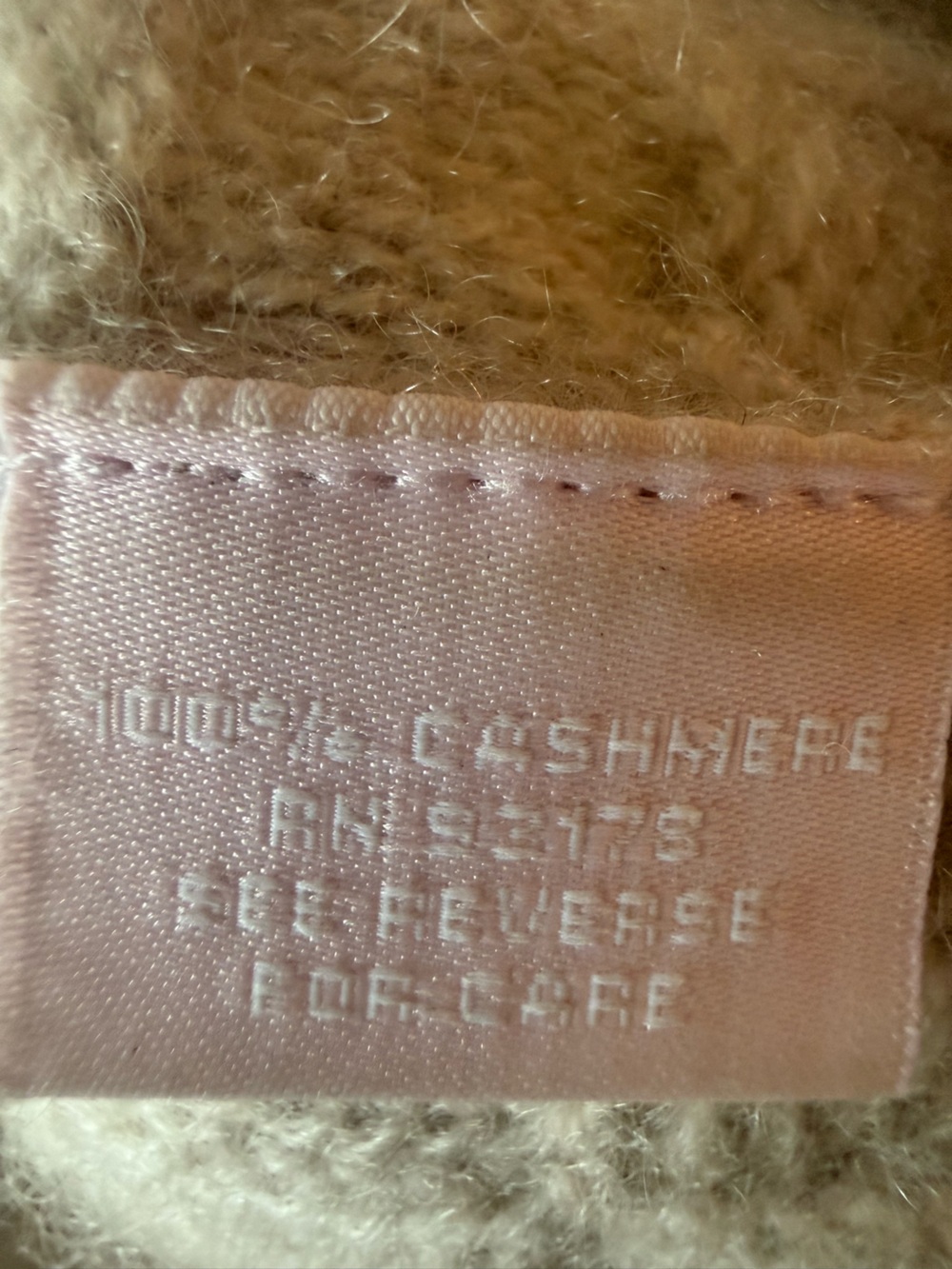 The Cashmere Project 100% Cashmere Textured Turtleneck Sweater Small Cream - Picture 7 of 7